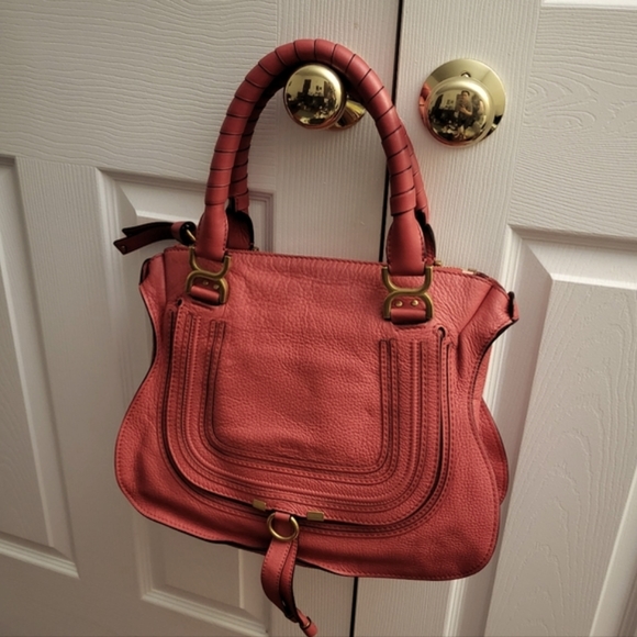 Chloe Handbags - CHLOE Marcie large size Grained calfskin Leather Tote/Shoulder Bag